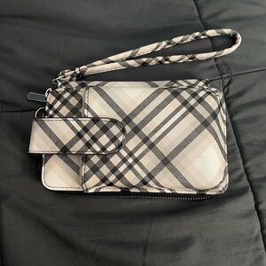 Plaid Wristlet Clutch NWT